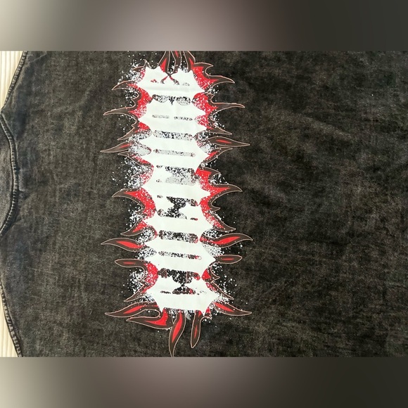 Original Culture Box Logo Tee Heavy T-shirt Men’s Size 2X Washed Black Grunge - Picture 3 of 10